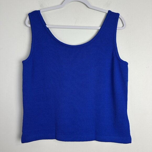 St. John Tops - St John Womens Sleeveless Santana Sweater Size M Preppy Quiet Luxury Clean Girl